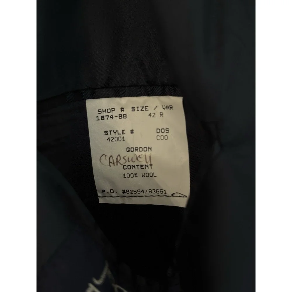 Jos A Bank Mens Size 42R Navy Blue‎ Pinstripe Suit Jacket 100% Wool Made In USA